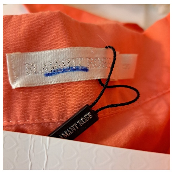 FLAMANT ROSE CORAL TIE FRONT
BALLOON SLEEVES BOHO TOP NWT Sz S fits Sz M - Picture 12 of 13